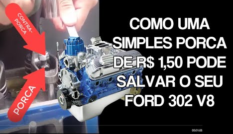 SAIBA COMO UMA PORCA DE R$ 1,50 PODE SALVAR O SEU MOTOR FORD 302 V8 NA REGULAGEM DAS VÁLVULAS.