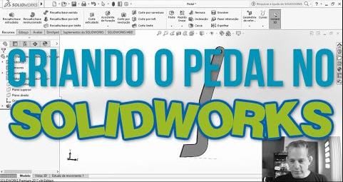 DEPOIS DE CRIAR O PEDAL NO PAPELÃO, USEI SOLIDWORKS PARA GERAR O ARQUIVO UTILIZADO PELO CORTE LASER.