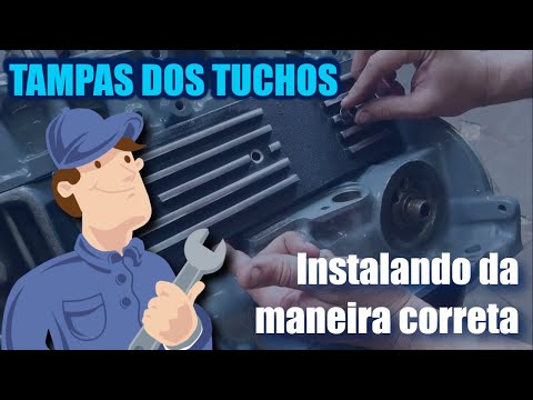MOTOR DO OPALA 4 E 6 CILINDROS – INSTALANDO AS TAMPAS DOS TUCHOS FEITAS EM ALUMÍNIO, MAIS GROSSAS